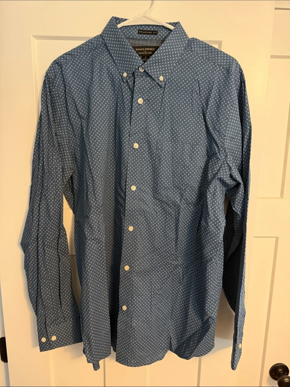 Banana Republic Blue Dot-Print Button-Down Shirt